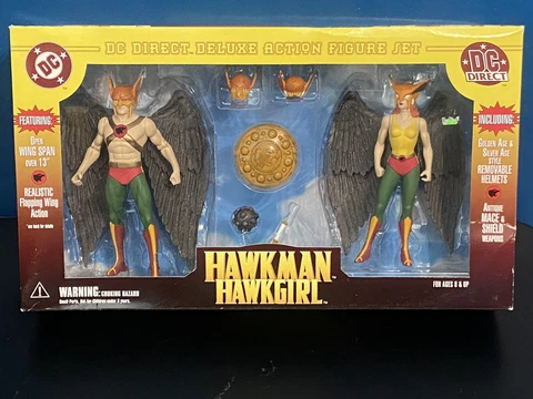 Hawkman & Hawkgirl Deluxe Action Figure Set, DC Direct 2000 Cover