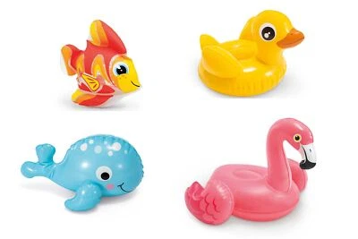 Wasserspielzeug Badespielzeug Intex aufblasbar f. Pool Flamingo Ente Wal Fisch - Bild 1 von 4