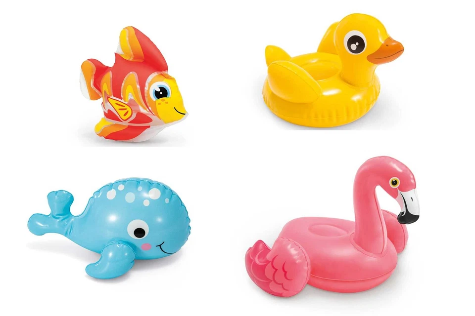 Wasserspielzeug Badespielzeug Intex aufblasbar f. Pool Flamingo Ente Wal Fisch - Bild 1 von 4