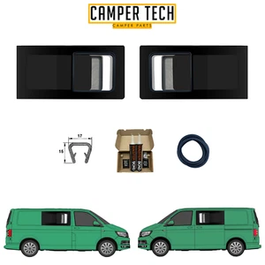 VW T6/6.1 Transporter PAIR of sliding window with Fly-screen + Fit Kit & U-Trim - Picture 1 of 5