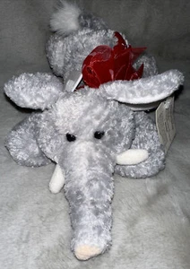 Pelzgrau Elefant Plüschtier Valentinstag Kuscheltier ""I Love You"" neu mit Etikett 11 Zoll - Bild 1 von 6