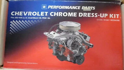 GM/Proform 141-001 SB Chevy Dress-up Kit, Short Valve Covers, Steel, Chrome - Image 1 of 3
