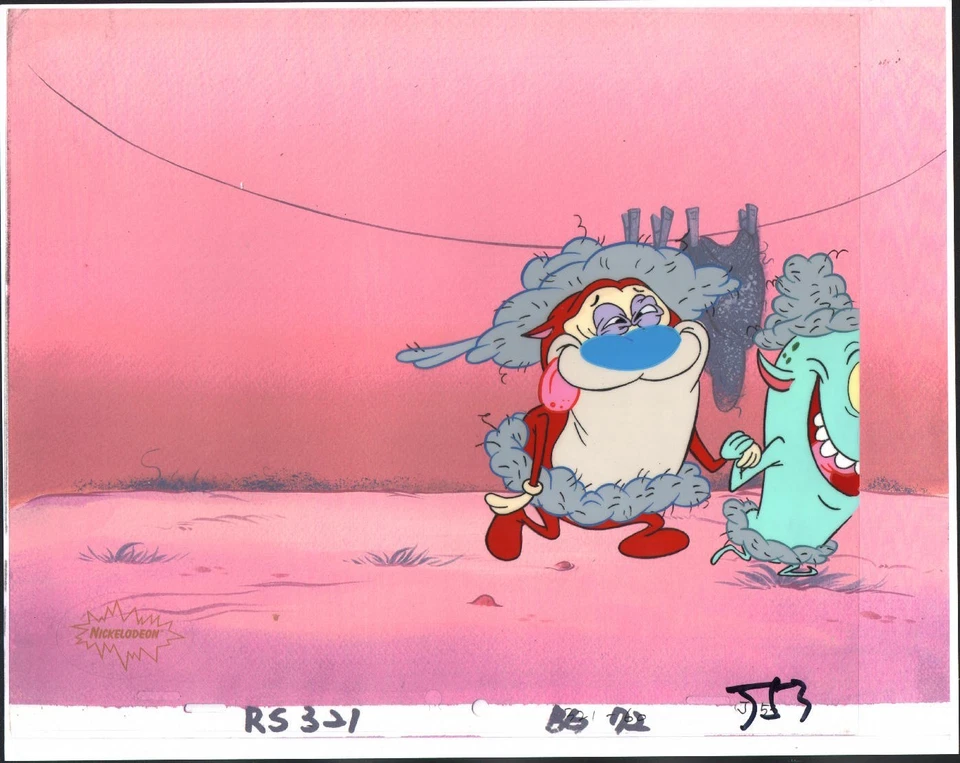 THE REN & STIMPY SHOW PRODUCTION ANIMATION CEL SEASON 3 JERRY BELLYBUTTON ELF - Image 1 of 1