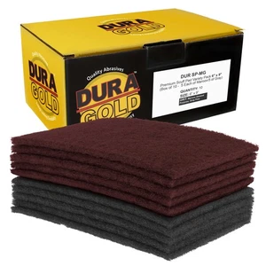 Dura-Gold 5 Maroon & 5 Gray Scuff Pads, Sanding Auto Paint Surface Adhesion Prep - Picture 1 of 5