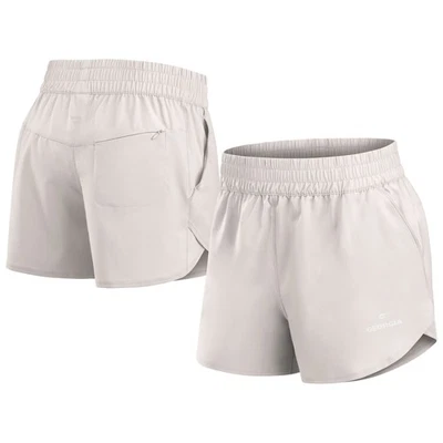 Women's Fanatics White Georgia Bulldogs Studio Woven Vibe Shorts - Image 1 of 3