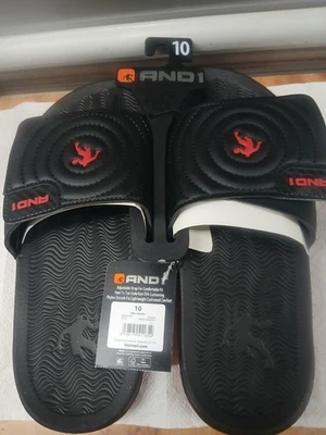 And 1 Black Slides Men's Size 10 New With Tags - Image 1 of 4