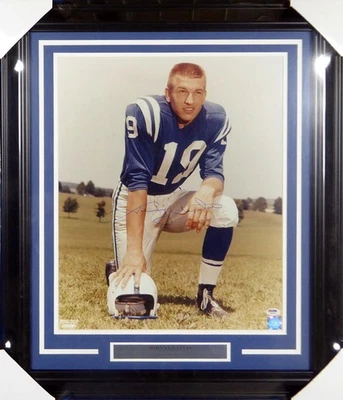 Johnny Unitas Autographed Signed Framed 16x20 Photo Baltimore Colts PSA/DNA - Image 1 of 4