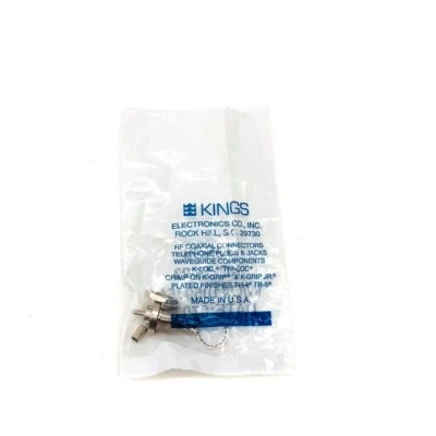 Kings KC-19-93 RF Coaxial BNC Bulkhead Receptacle Jack 50 Ohms 4 GHz Made in USA - Image 1 of 3