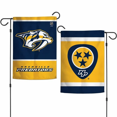 NASHVILLE PREDATORS 2 SIDED GARDEN FLAG 12"X18" YARD BANNER NHL LICENSED Cover