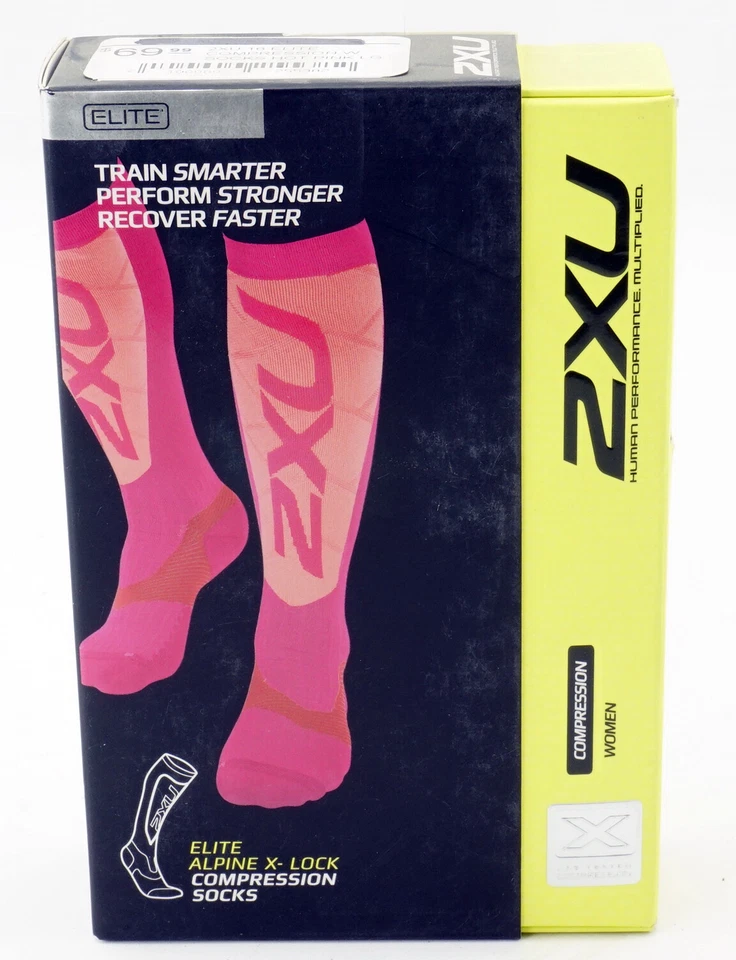 Calcetines de compresión para mujer 2XU Elite Alpine X-Lock grandes rosa intenso Foto 1 de 1
