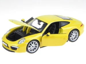 Porsche 911 991 Carrera S 2011 amarillo coche en miniatura 21065 Bburago 1:24 - Imagen 1 de 7