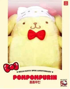 Sanrio Characters Hello Kitty 50th Anniversary Plush Doll Pompompurin Mideum - Picture 1 of 6