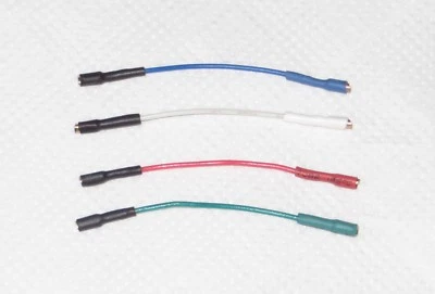 Turntable Headshell Cartridge Wires Leads Cables Gold Plated NEW - Image 1 of 4