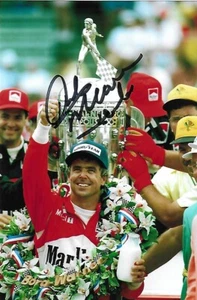 Rick Mears signed-auto 4x6 photo Indy 500 Racing Legend Indy Cars Rare COA LOOK! - Picture 1 of 1