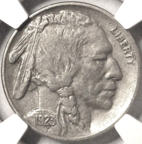 1923 S BUFFALO NICKEL, EXCEPTIONAL CONDITION, NGC GRADED AU 50 Cover