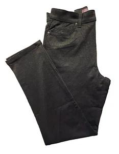 Gloria Vanderbilt Amanda PONTE KNIT PANTS Grey Tapered-Leg High-Rise Size 10 NWT - Picture 1 of 4