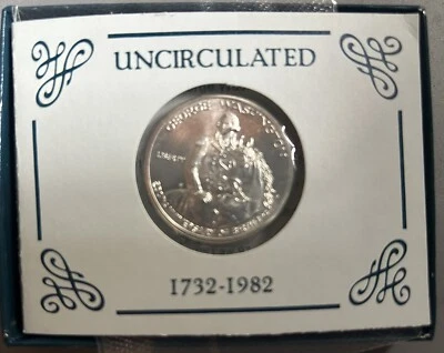 1982-D George Washington Commemorative Silver Half Dollar With Box - Image 1 of 4