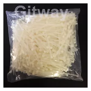 Juego de 1000 4" de largo de plástico nailon cable blanco bucle cremallera lazos 40# - Imagen 1 de 2
