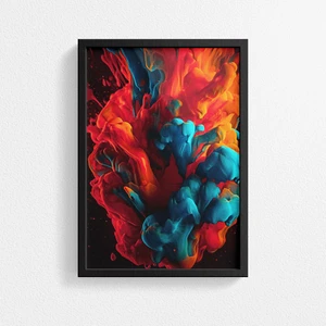 Impresión colorida de póster de arte Splash - Arte abstracto moderno - Decoración de pared para el hogar - Imagen 1 de 13