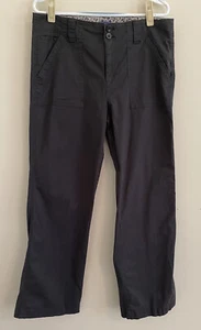 Izod Women's Size 12 Flat Front Pants Button Back Pockets Gray Belt Loops Cute! - Picture 1 of 13