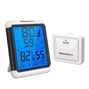 ThermoPro TP65 Indoor Outdoor Thermometer Digital Wireless Hygrometer Tempera... - Picture 1 of 7