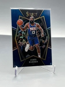 2021-22 Panini Select BB - Blue Premier Prizm #132- JAMES HARDEN - BRK NETS - Picture 1 of 2