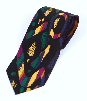 Corbata COOGI Vintage Para Hombre Colorida Abstracta 100% Seda Foto 1 de 4