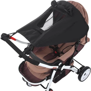 Pram Sun Shade, Universal Buggy Sun Shade Cover, Sunshade Canopy for Pushchai... - Picture 1 of 16