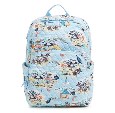 NUEVO CON ETIQUETAS - Mochila grande Vera Bradley Essential - Patrón Beach Treasures Foto 1 de 4