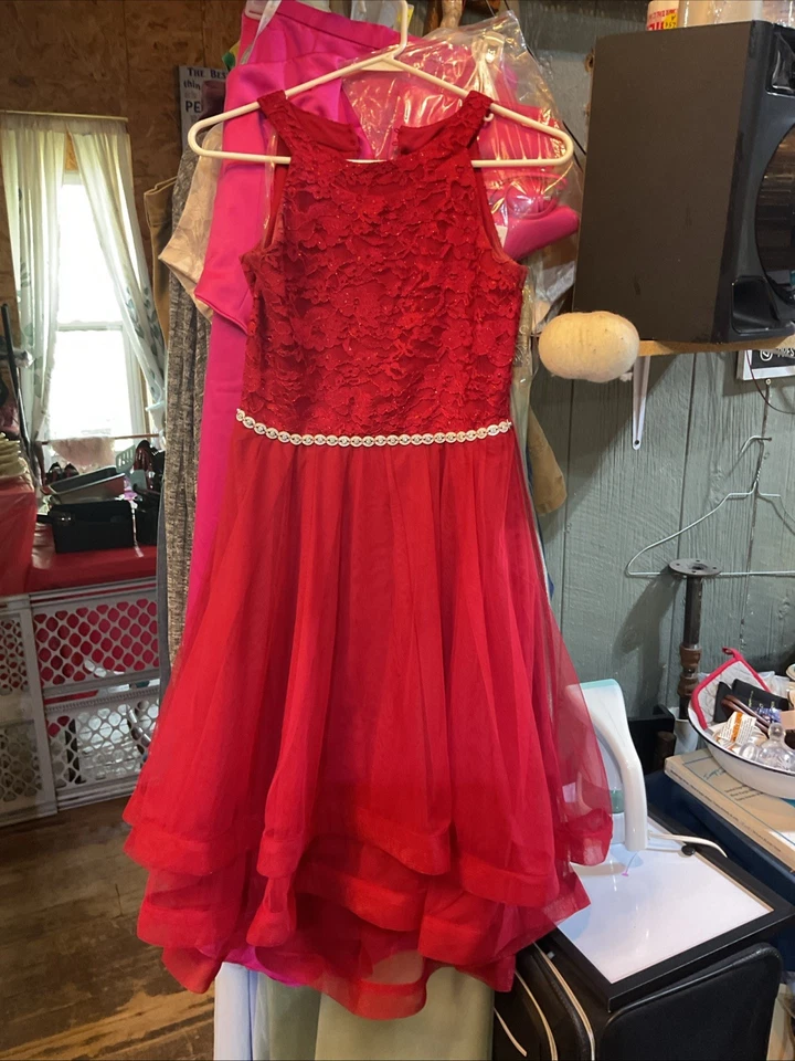 Vestido Fred Speechless Niños Talla 16 Encaje Forrado con Espadas Fiesta Formal Foto 1 de 3