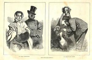CARICATURES / DESSINS D' HENRY MONNIER / GRAVURE ENGRAVING 1877 - Picture 1 of 1