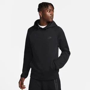 Nike Sportswear Tech Fleece Maglia Pullover Nero Felpa con Cappuccio FB8016-010 Uomo Taglia S - Foto 1 di 5