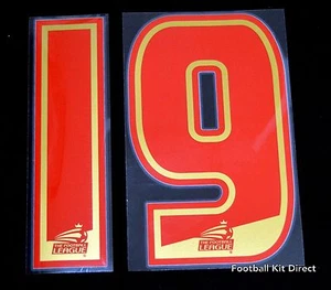 Football League Football Numbers 0-9 Championship League 1 red - Picture 1 of 1