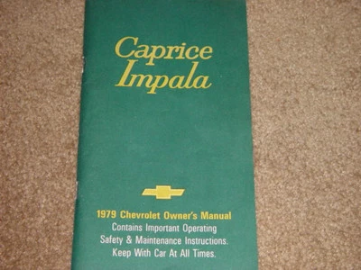Chevrolet Caprice GM 1979 manual del propietario original de fábrica pieza GM # 472991 C como nuevo Foto 1 de 2