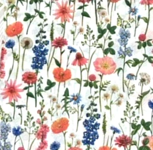 ALMOST FREE SHIPPING 2 Individual Decoupage Paper Napkins (Small Flowers) - Picture 1 of 2