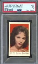 1962 Dutch CA Set Card #92 DOROTHY DANDRIDGE Actress Singer Dancer PSA 5