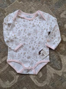 Disneyland Paris Long Sleeve 12 Months Bodysuit Girls Baby White/Pink Fairy - Picture 1 of 8