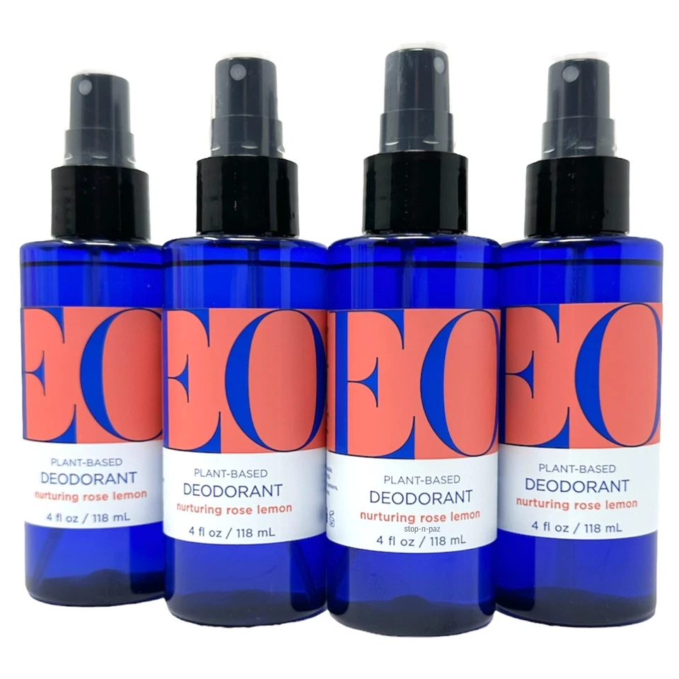 3 Organic Deodorant Spray Rose Lemon 4 Oz by EO Products - Aluminum Salt