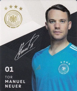 Rewe DFB Sammelkarten Fußball WM 2022 Qatar Nr. 1: Manuel Neuer Bild NEUWARE - Picture 1 of 2