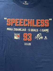MAGLIA NY RANGERS MIKA ZIBANEJAD XL 3/5/2020 5 GOL 1 PARTITA FANATICI NHL HOCKEY - Foto 1 di 4