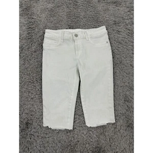 DL1961 Jean Shorts Girls 14 White Chloe Skinny Fit Mid Rise Denim - Picture 1 of 10