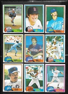 1981 OPC 81 O PEE CHEE TOPPS MLB BASEBALL CARD GRAY BACK 126-250 SEE LIST