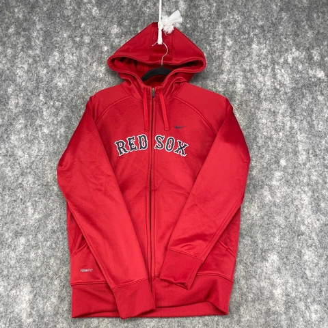 Boston Mariners Sweatshirt Womens Medium Red Swoosh Logo Full Zip Hoodie Nike Cover