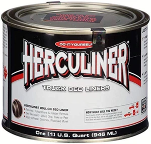 Herculiner HCL0B7-01 Truck Bed Liner, Black, 1 Quart - Picture 1 of 8