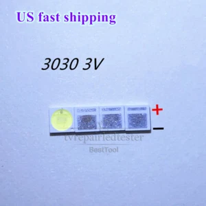 100Pcs 3030 3V 350mA SMD Lamp Beads for LED TV Backlight Strip Bar,Repair TV - Picture 1 of 2