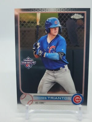 2022 TOPPS PRO DEBUT CHROME JAMES TRIANTOS ACL CUBS #PDC-1 - Image 1 of 2