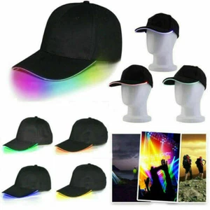 Adjustable LED Glow Hat Unisex Party Hip-Hop Dance Golf Baseball Flashing Cap SS - Picture 1 of 28