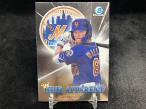 JETT WILLIAMS 2022 BOWMAN DRAFT #HA-12 HEIR APPARENT PROSPECT INSERT / NY METS - Picture 1 of 2