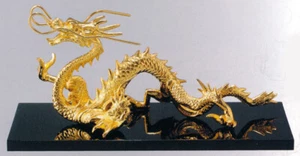 2024 Zodiac Dragon ornament Takaoka Metal craft JapanZuiryu Goldplate Bronze - Picture 1 of 2