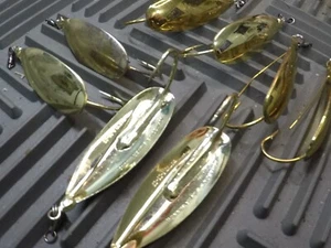 JOHNSON SILVER MINNOW SPOONS (GOLD) - Picture 1 of 4
